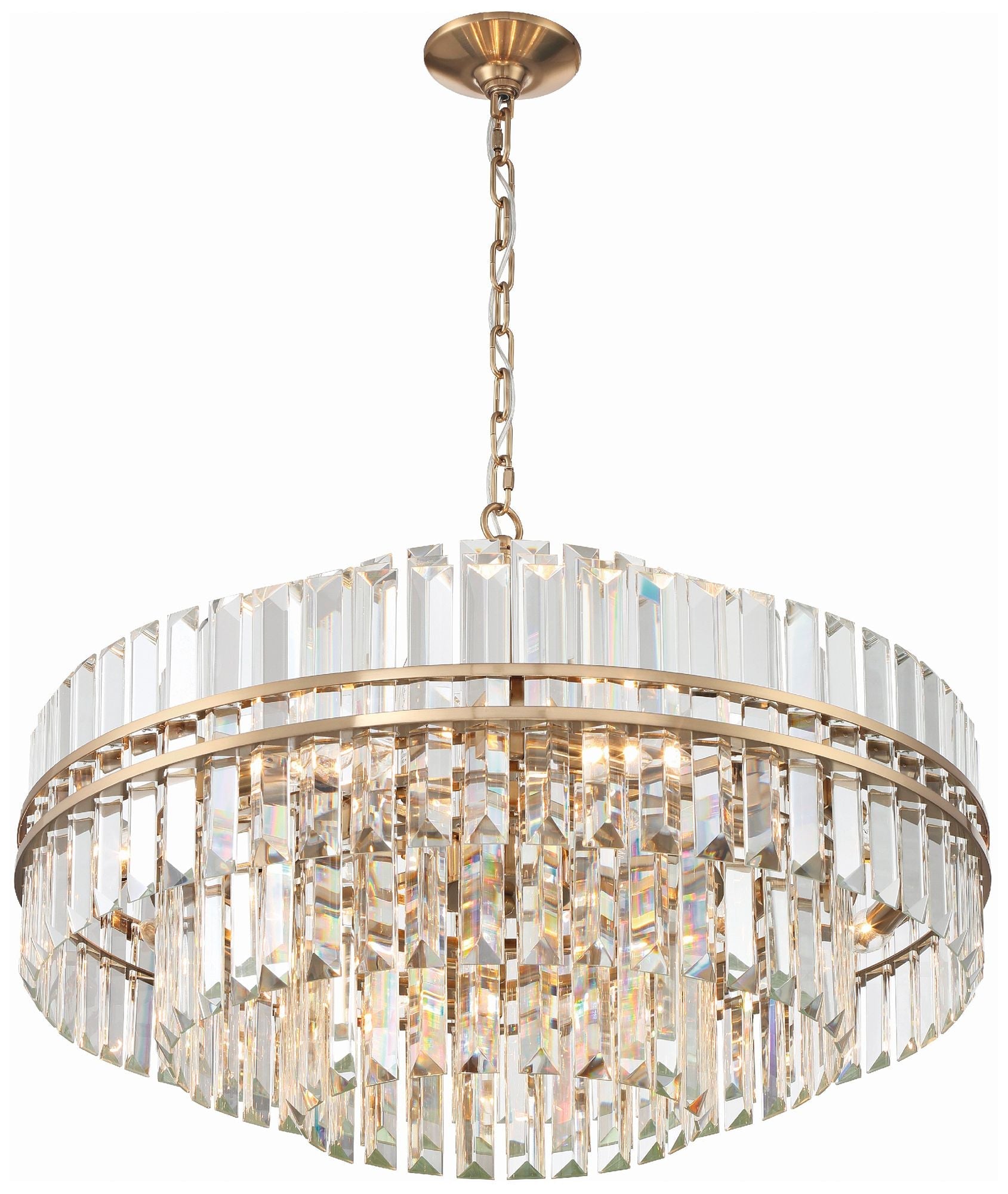 Hayes 16-Light Aged Brass Chandelier