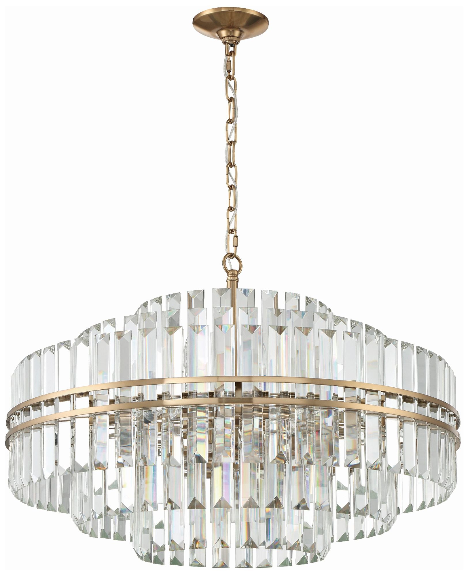 Hayes 16-Light Aged Brass Chandelier