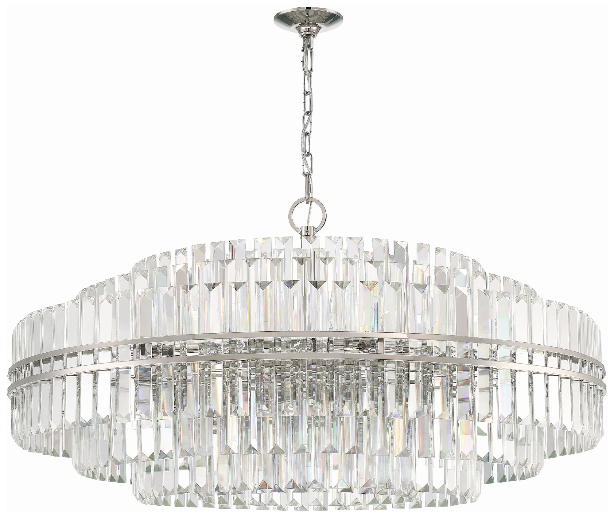 Hayes 32-Light Polished Nickel Chandelier