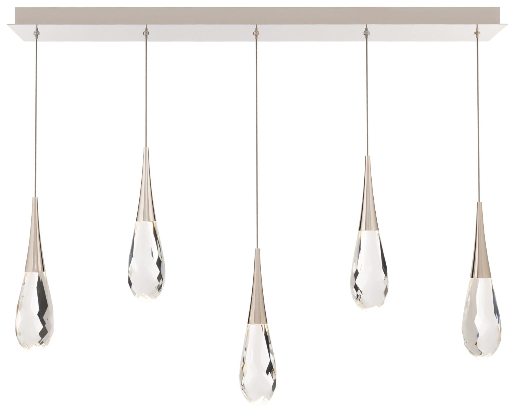 Hibiscus 13"H X 5-Light Crystal Chandelier