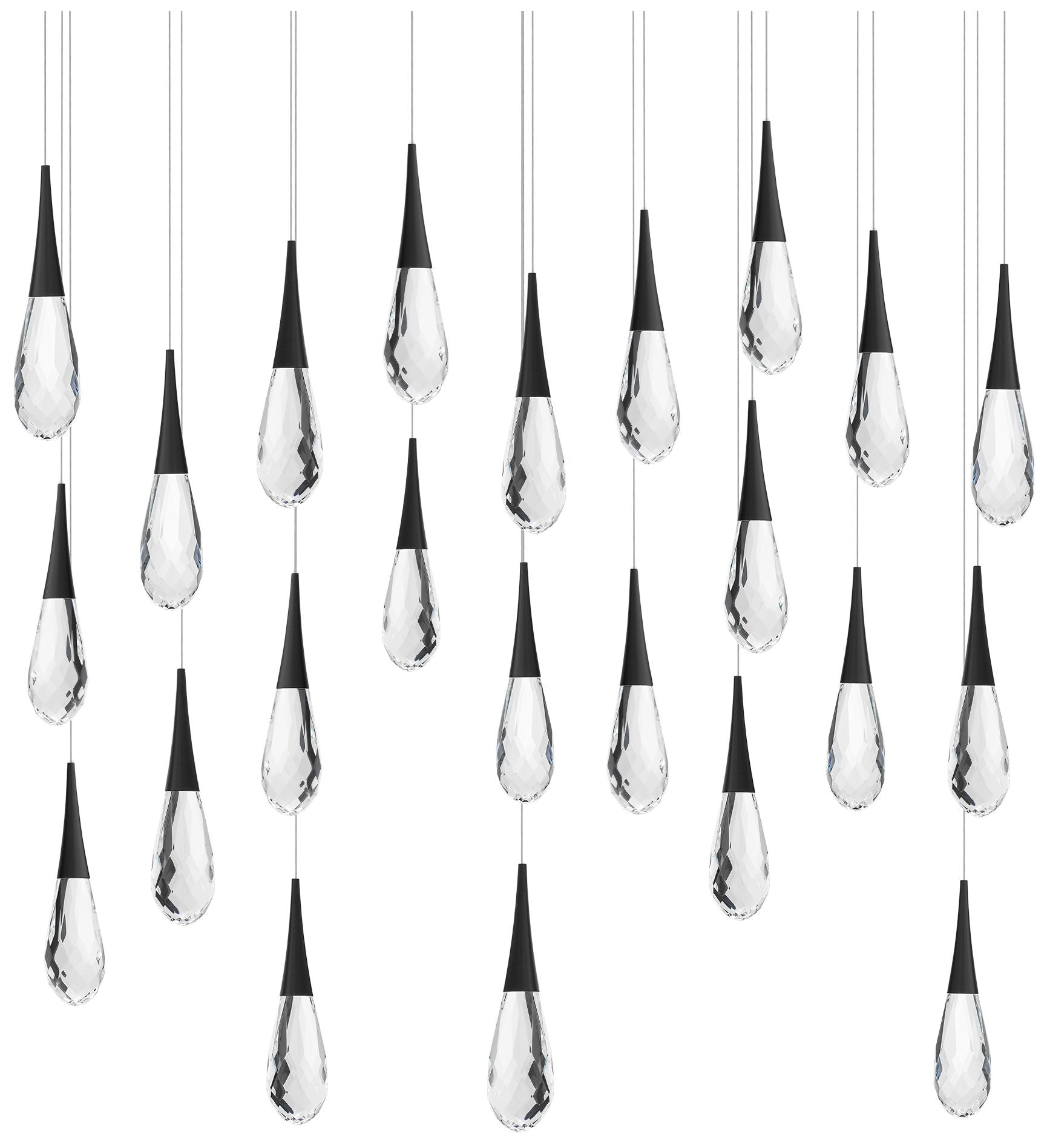 Hibiscus 13"H X 23-Light Crystal Chandelier