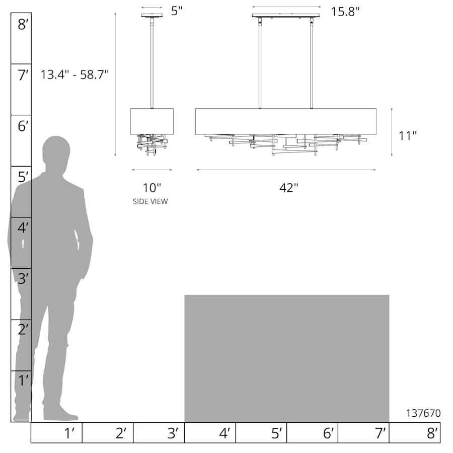 Cavaletti 4-Light 42" Wide Linear Pendant