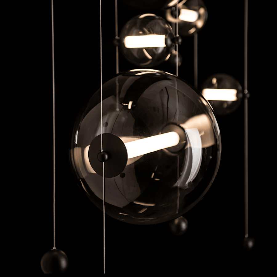 Abacus 49" Wide LED Suspension Multi-Light Pendant