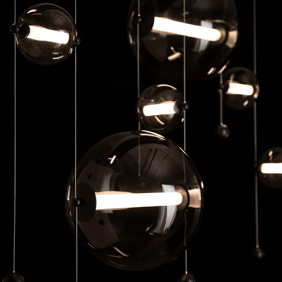 Abacus 49" Wide LED Suspension Multi-Light Pendant