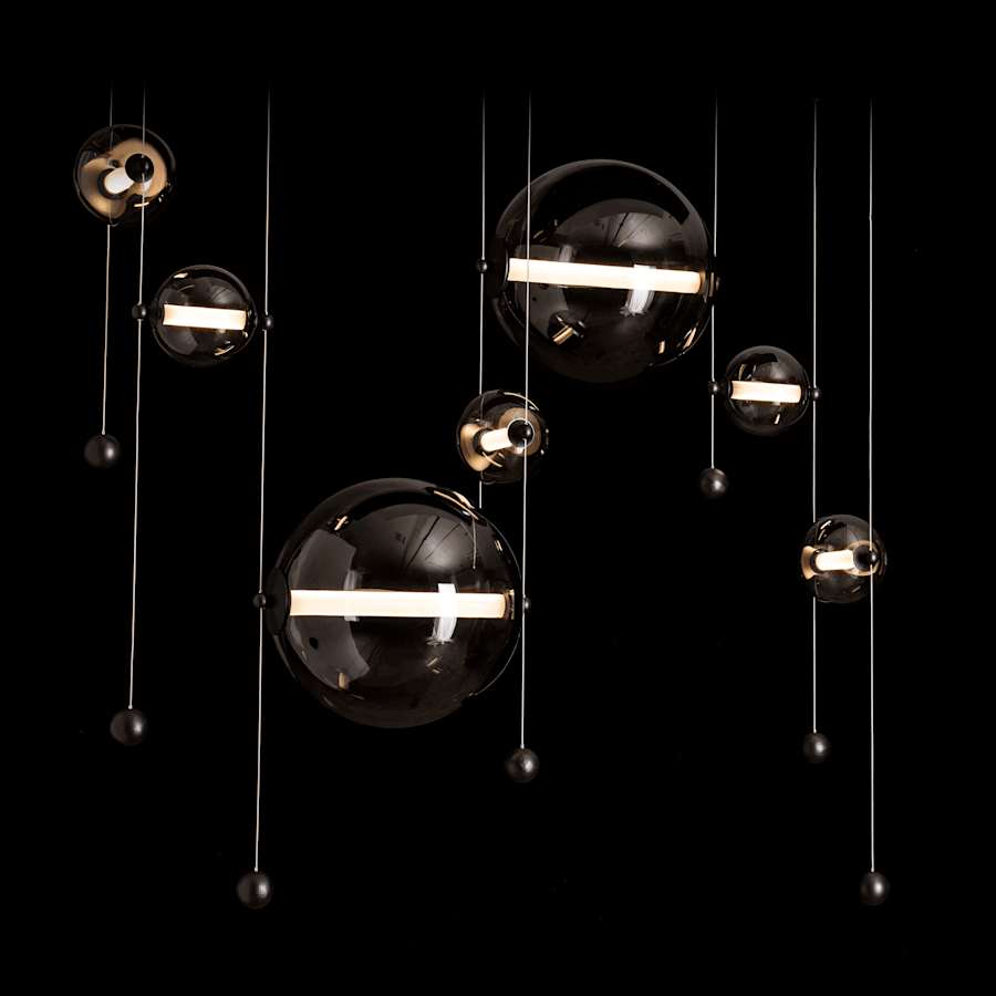 Abacus 49" Wide LED Suspension Multi-Light Pendant