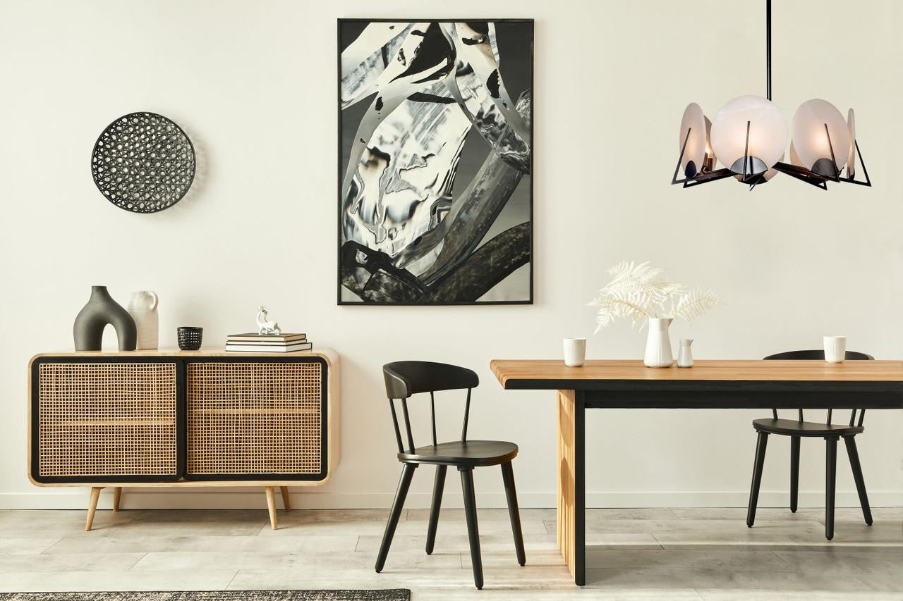 Glissade Double Large LED, Ink Chandelier