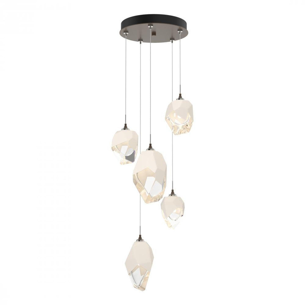 Chrysalis Pendant, 5-Light, White, White Polished Crystal, 15.7"W (131139-SKT-STND-02-WP0756 5YZTHV)