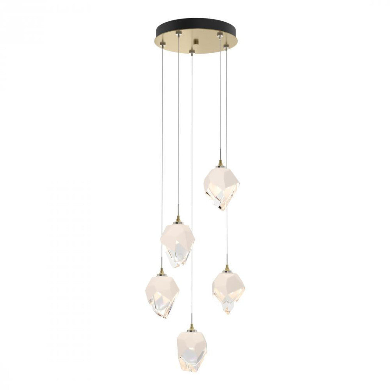 Chrysalis Pendant, 5-Light, Vintage Platinum, Black Polished Crystal, 15.4"W (131137-SKT-STND-82-BP0754 5YZTFW)