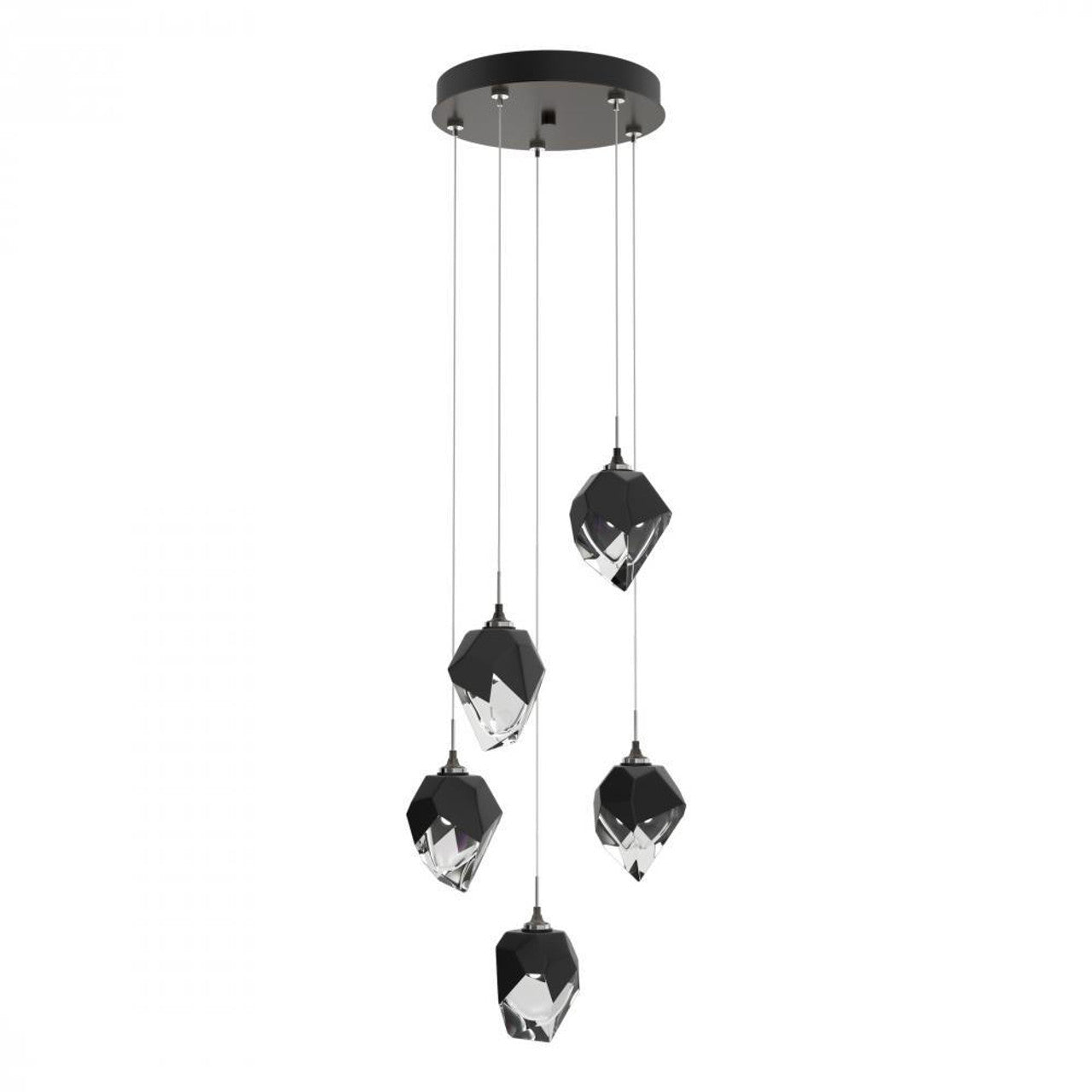 Chrysalis Pendant, 5-Light, Dark Smoke, White Polished Crystal, 15.4"W (131137-SKT-STND-07-WP0754 5YX0NQ)
