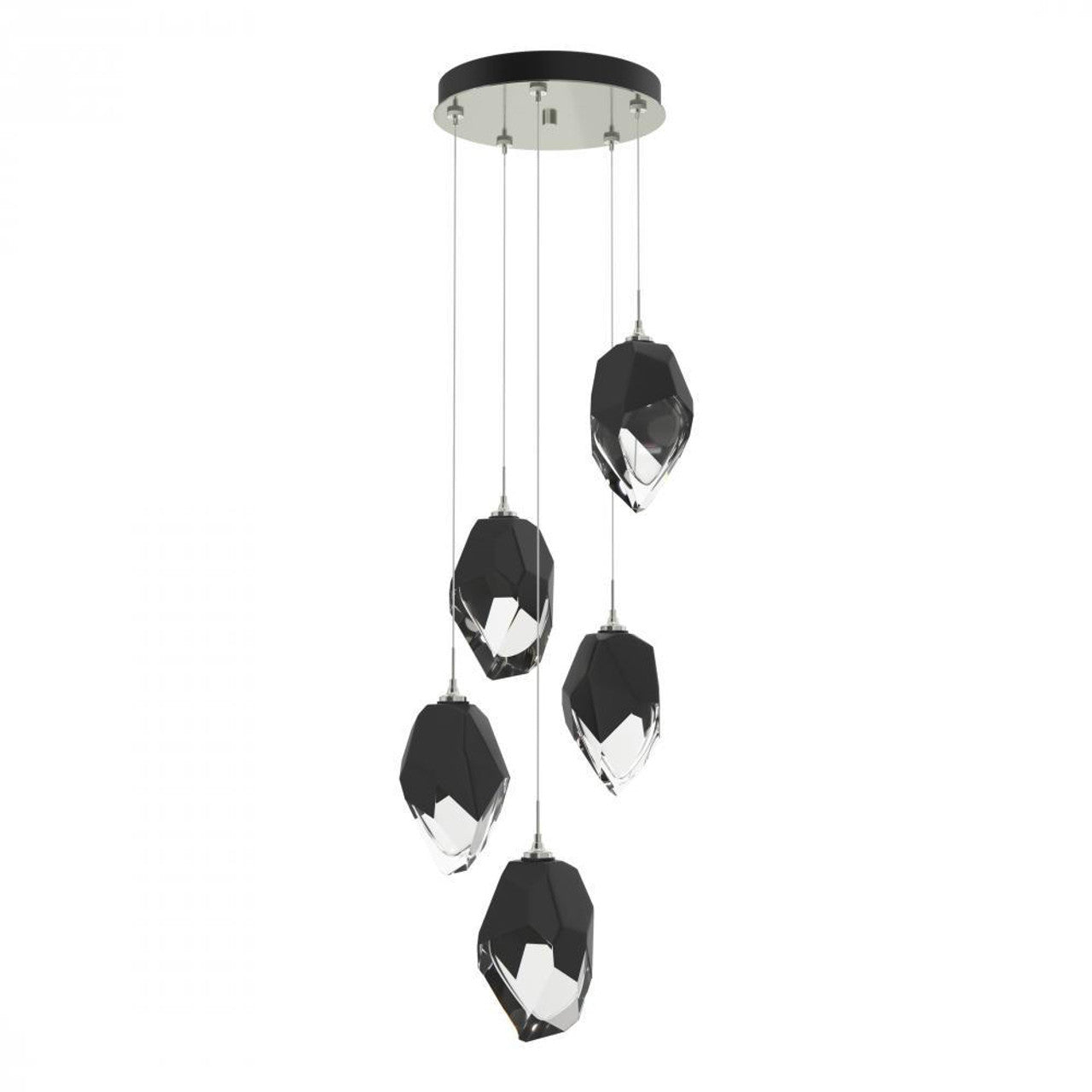Chrysalis Pendant, 5-Light, Natural Iron, White Polished Crystal, 16.1"W (131138-SKT-STND-20-WP0755 5YZTH3)