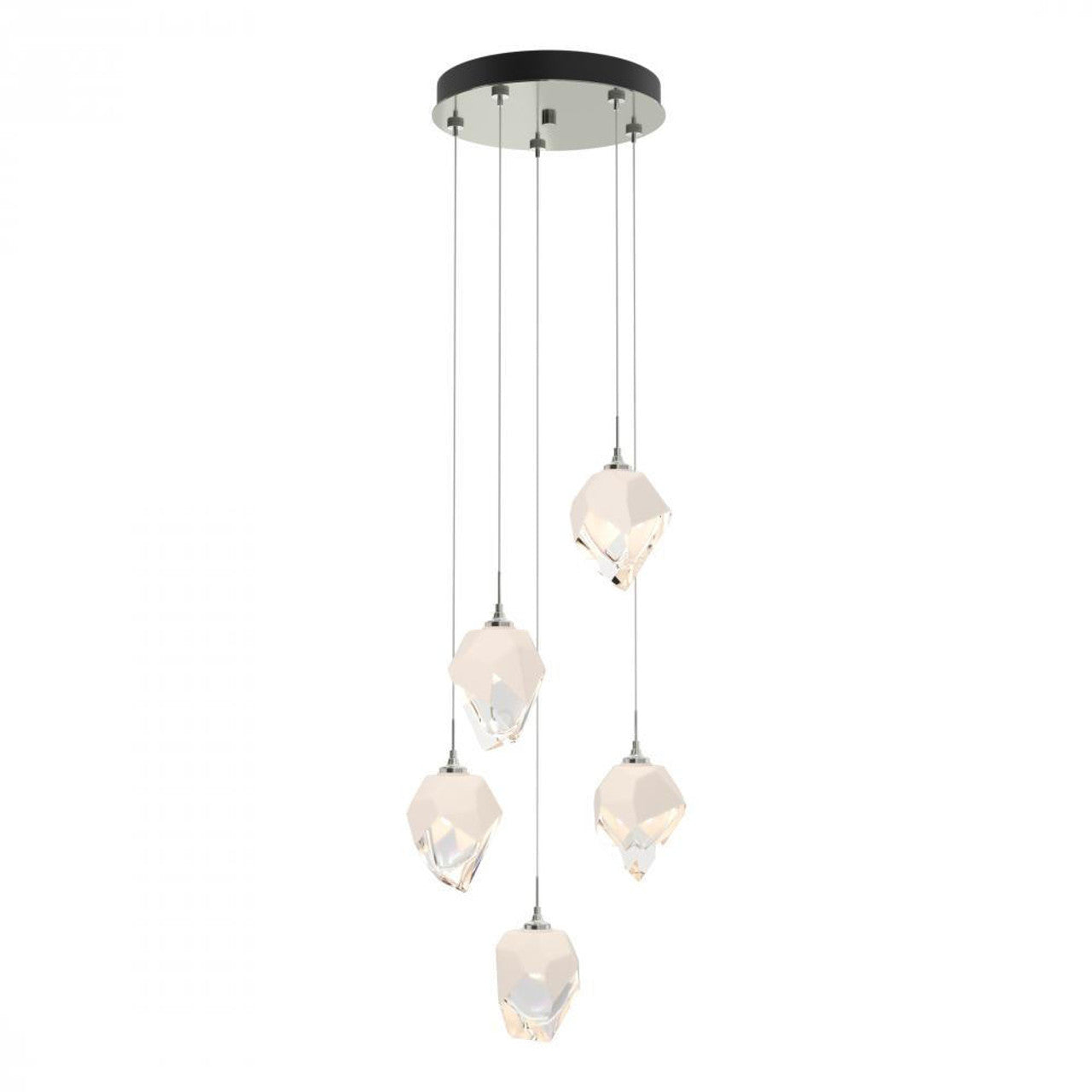 Chrysalis Pendant, 5-Light, Natural Iron, White Polished Crystal, 15.4"W (131137-SKT-STND-20-WP0754 5YZTFQ)