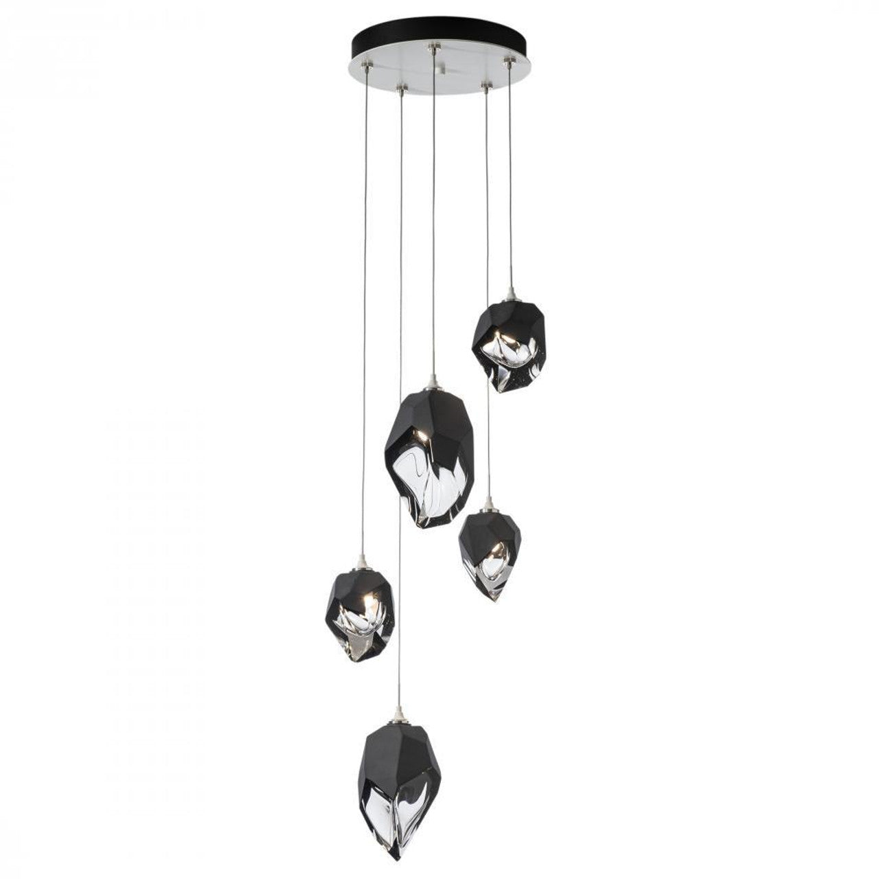 Chrysalis Pendant, 10-Light, Sterling, White Crystal