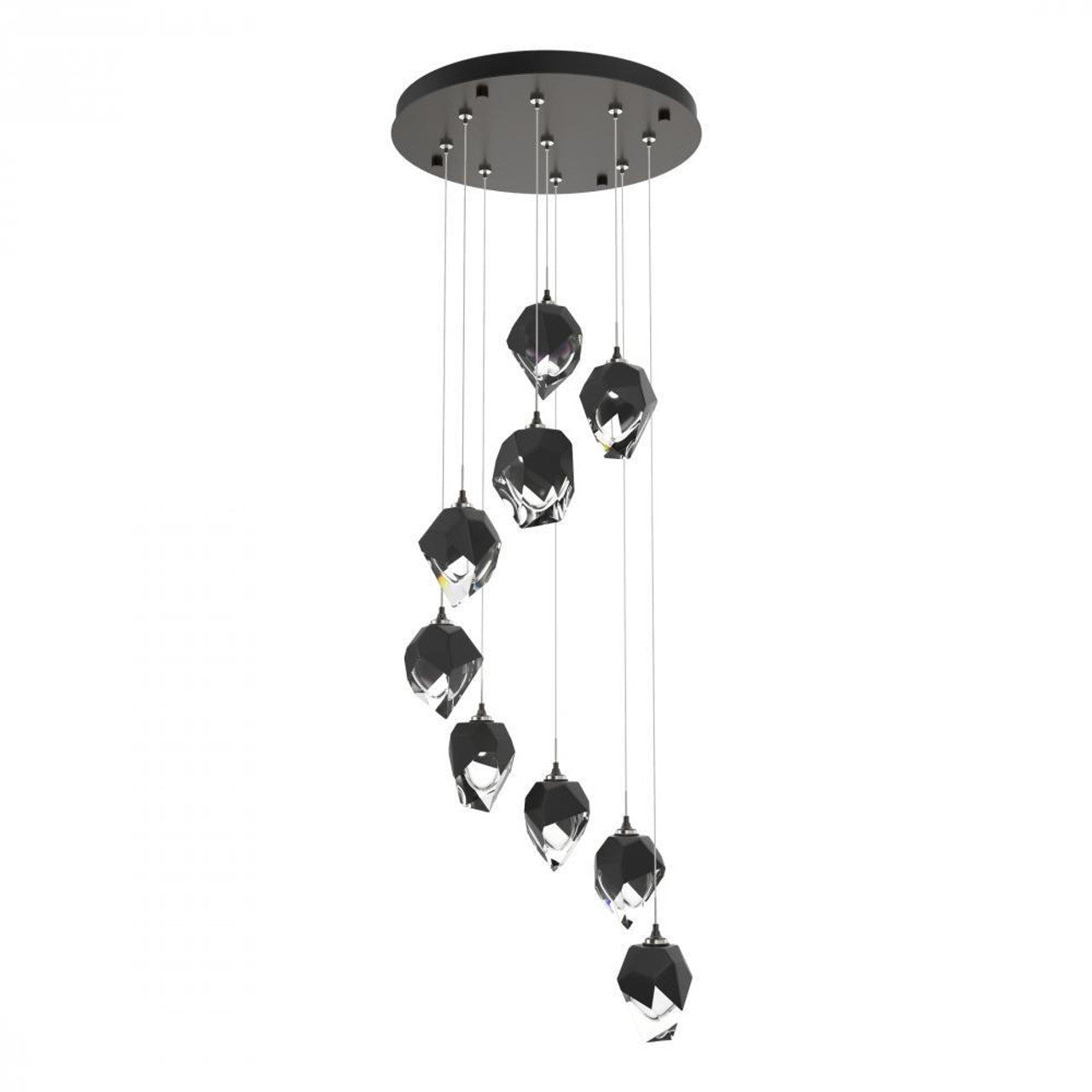 Griffin Stardust Pendant, 6-Lights, Brass, Cool Grey