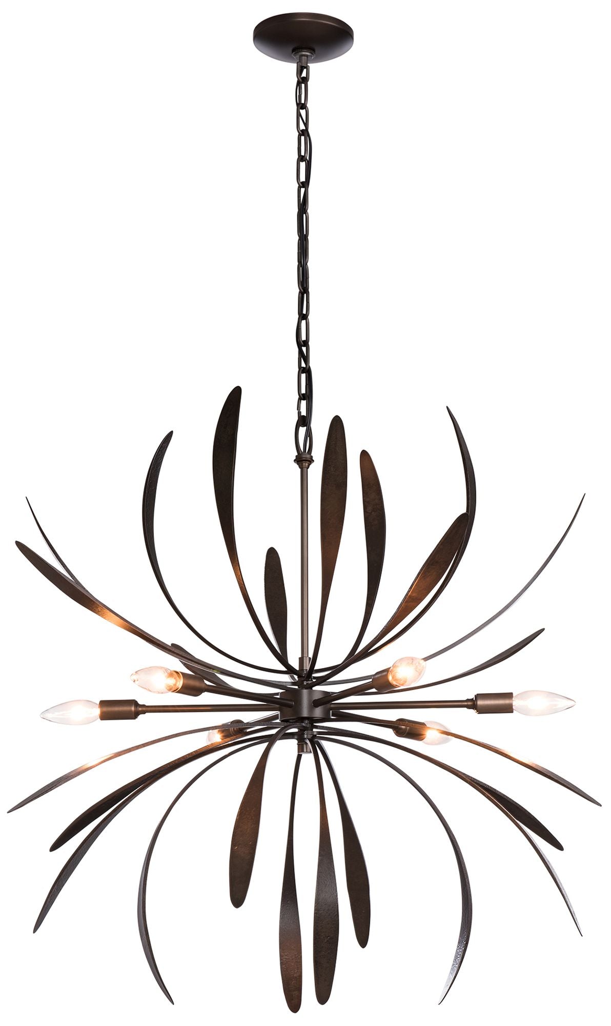 Dahlia 32.75" Dark Smoke Finish Modern Chandelier