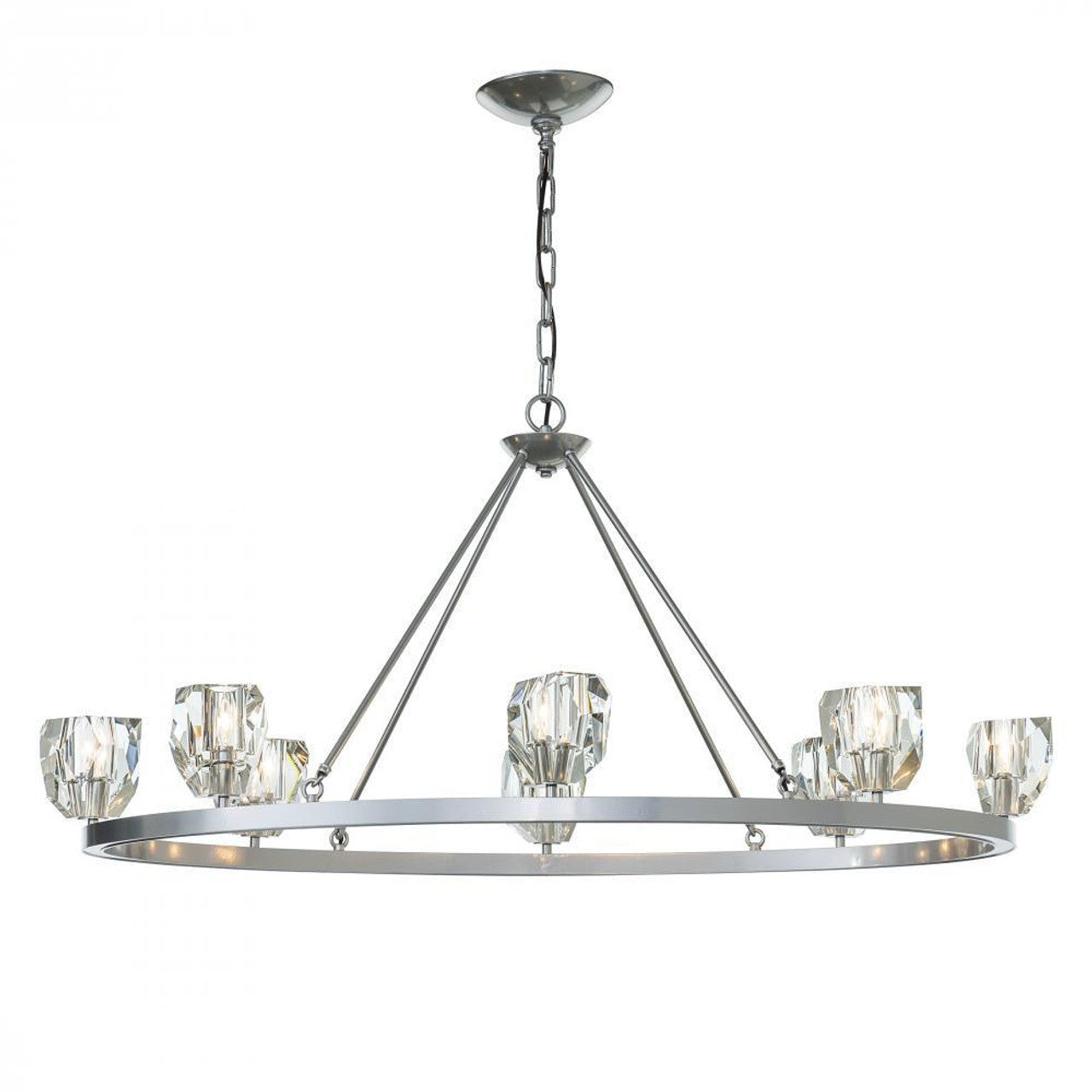Gatsby Chandelier, 8-Light, Sterling, 21.2"H 5N8JGZ)