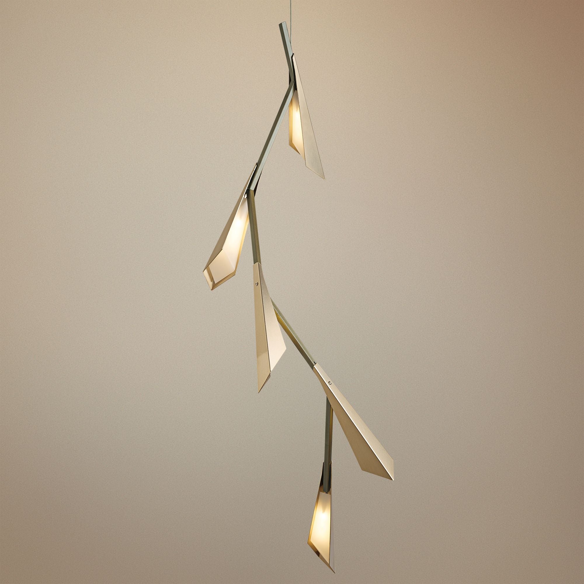 Quill 46.5"H LED Gold Linear Pendant