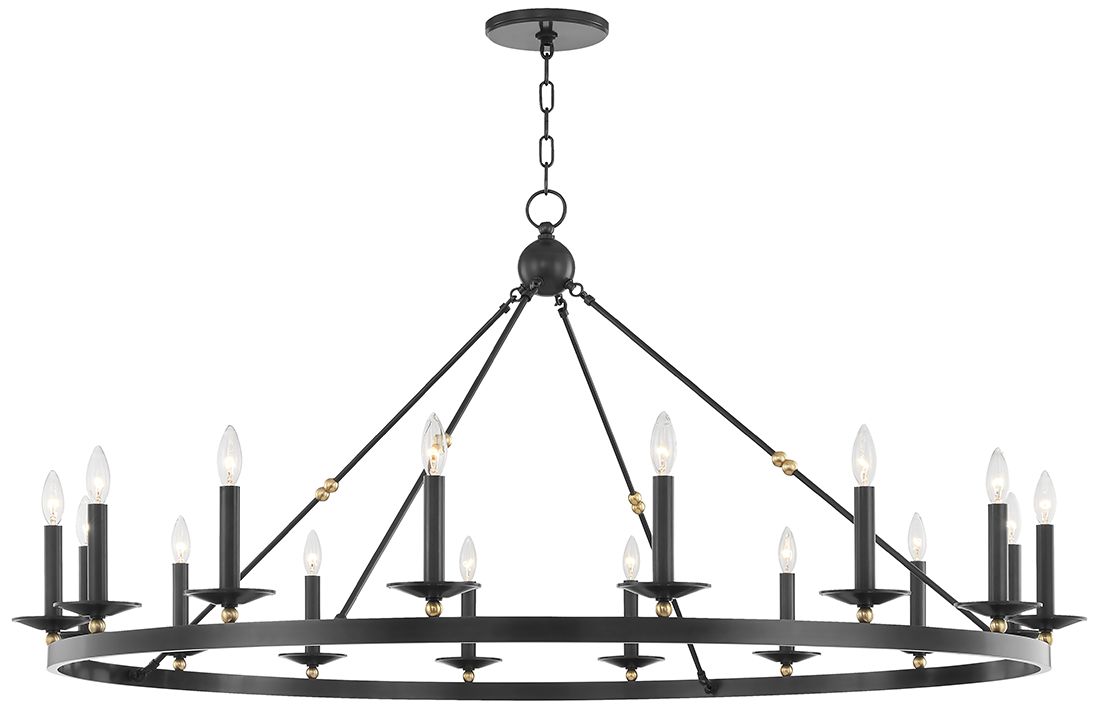 Allendale 58" Wide Aged Old Bronze 16-Light Chandelier
