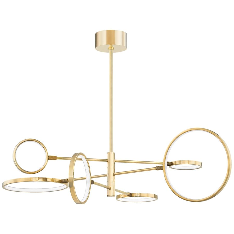 Saturn 6 Light 45" Wide LED Ring Chandelier
