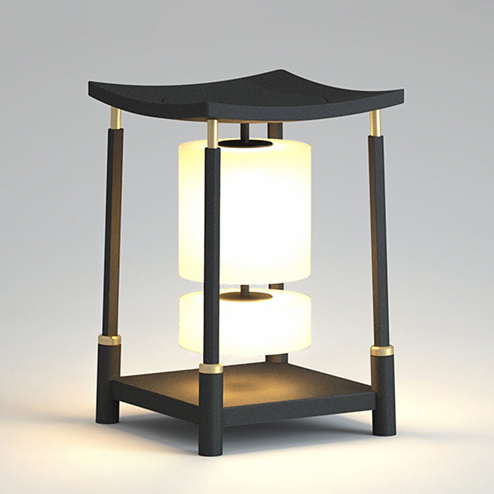 Innovative Asian Style Exterior LED Landscape Lighting Decorative Solar Post Lights, Outdoor Wall Light, detail 11