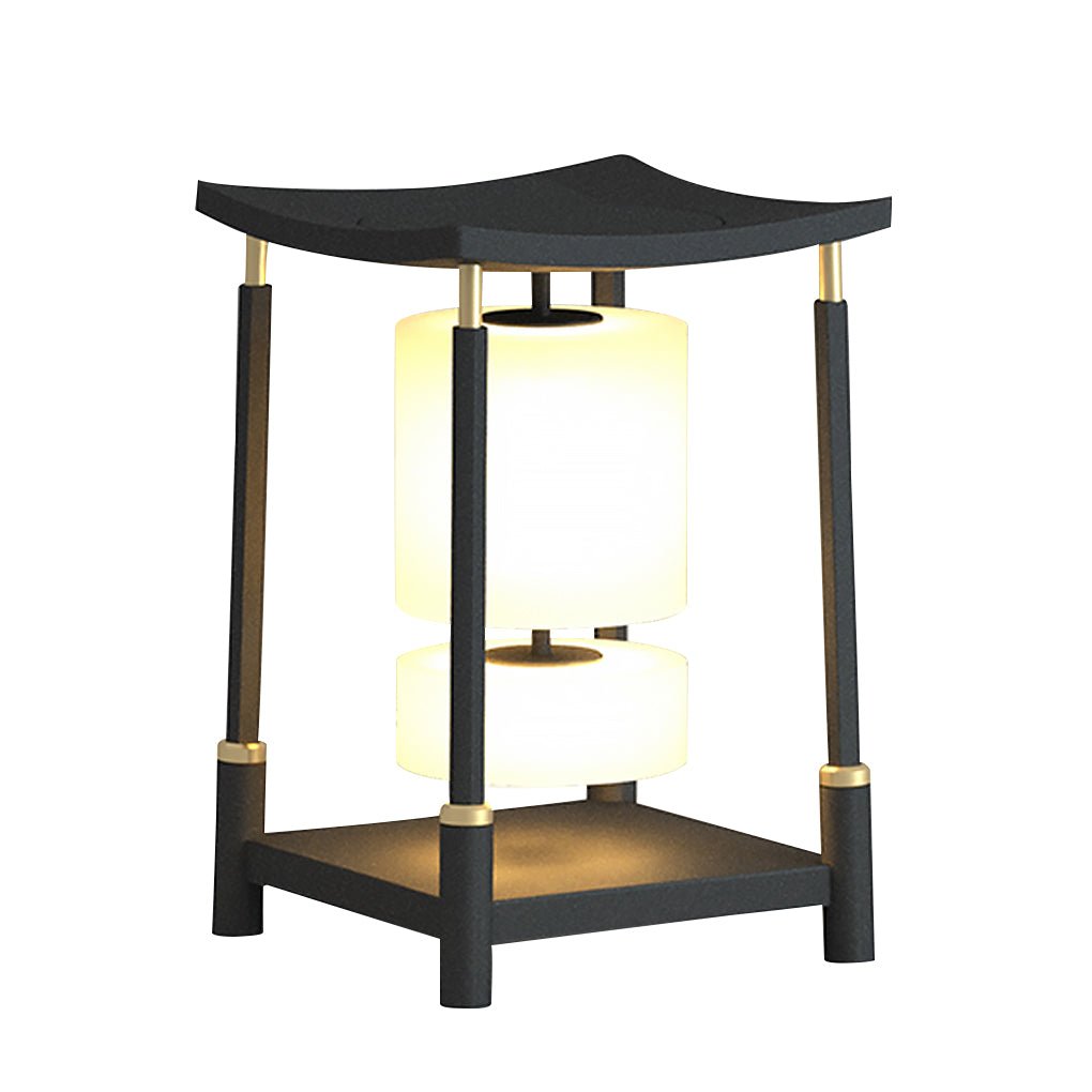Innovative Asian Style Exterior LED Landscape Lighting Decorative Solar Post Lights, Outdoor Wall Light, detail 7