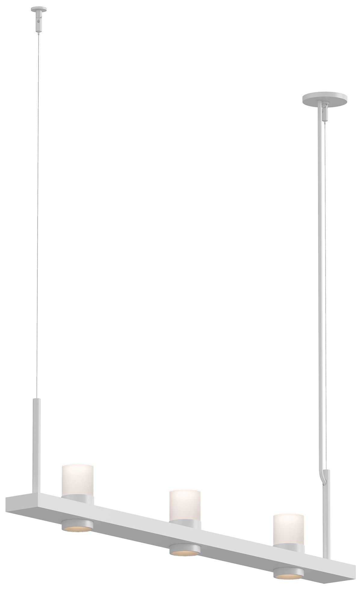 Intervals 48.25" Wide Satin White Uplight Pendant Light