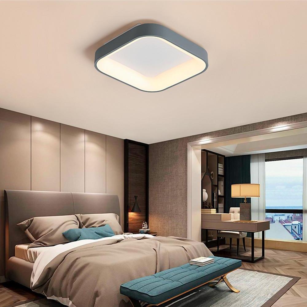 Square Shaped LED Flush Mount Ceiling Light for Bedroom