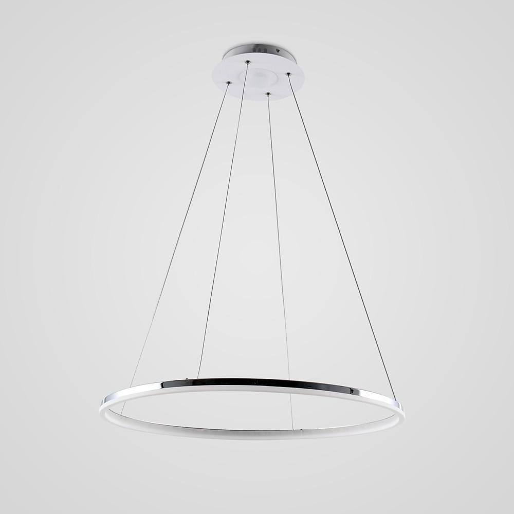 LED Circular Sturdy Modernistic Brushed Nickel Pendant