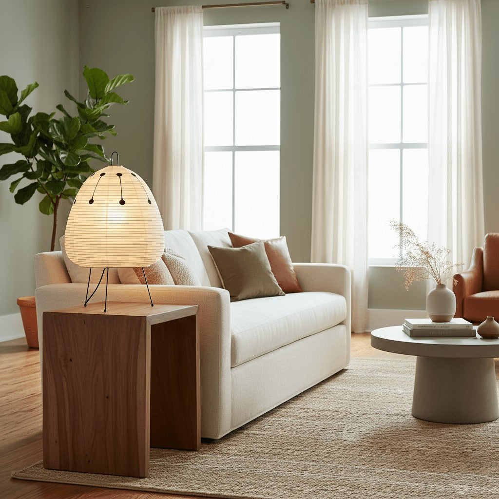 Japanese Mulberry Paper Table Lamp