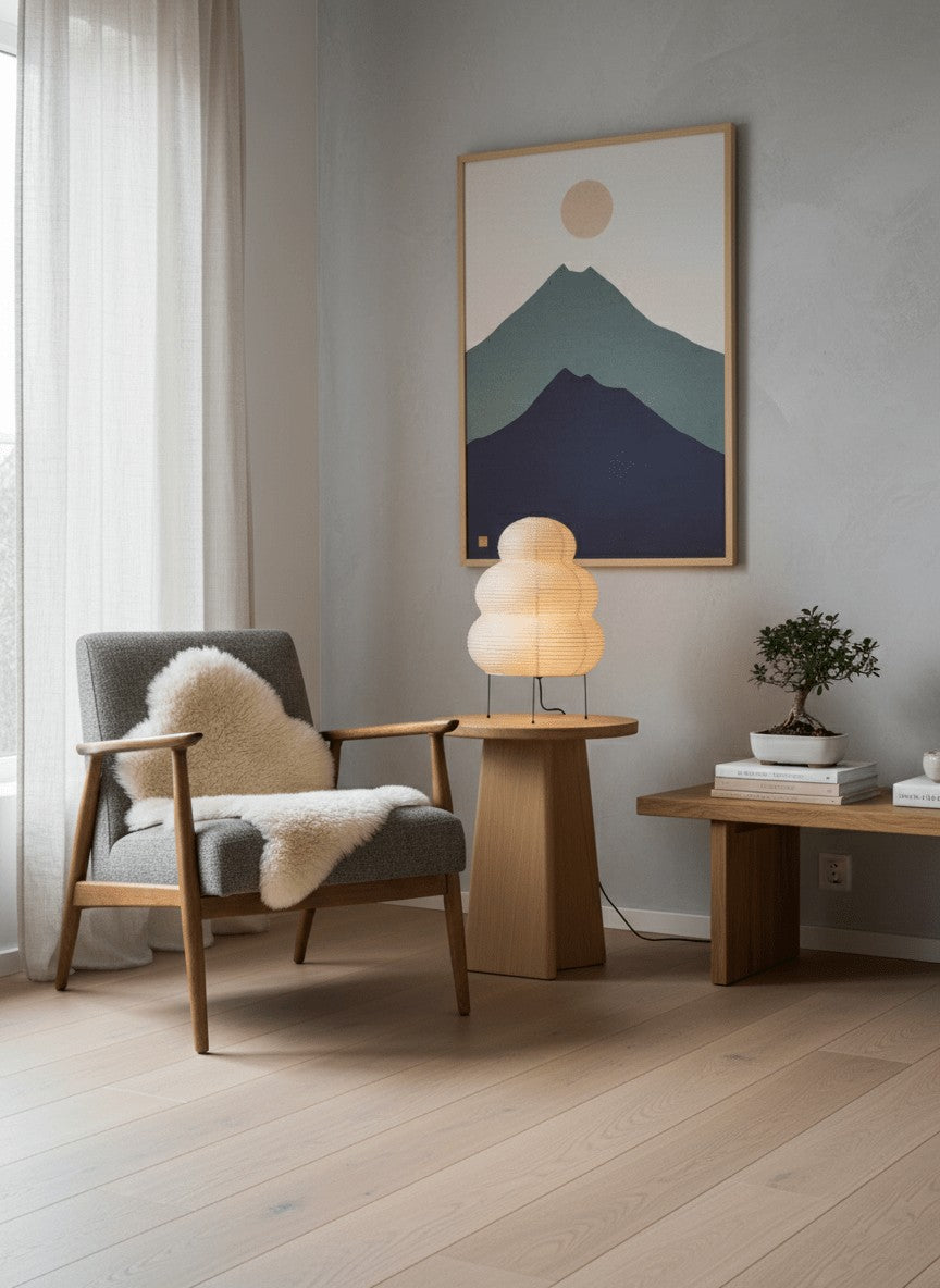 Japanese Mulberry Paper Table Lamp