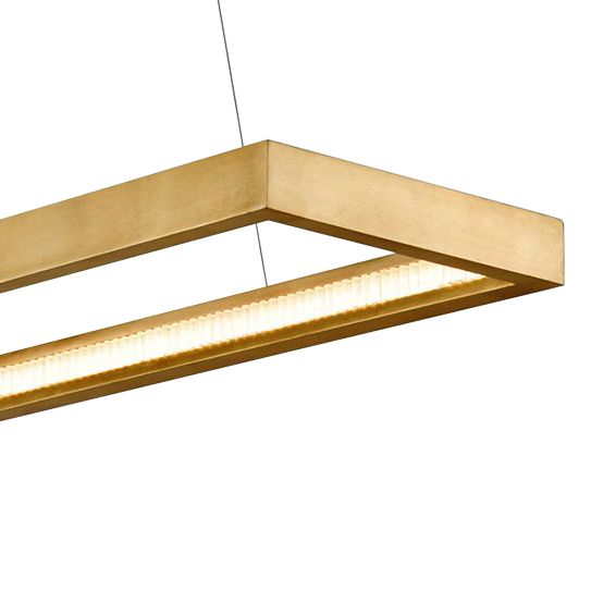 Jasmine 60" Wide Gold Leaf LED Kitchen Linear Pendant