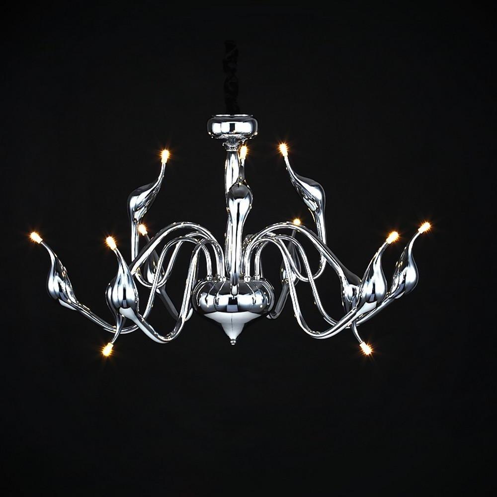 24-Inch Chrome Modern Iron Chandelier