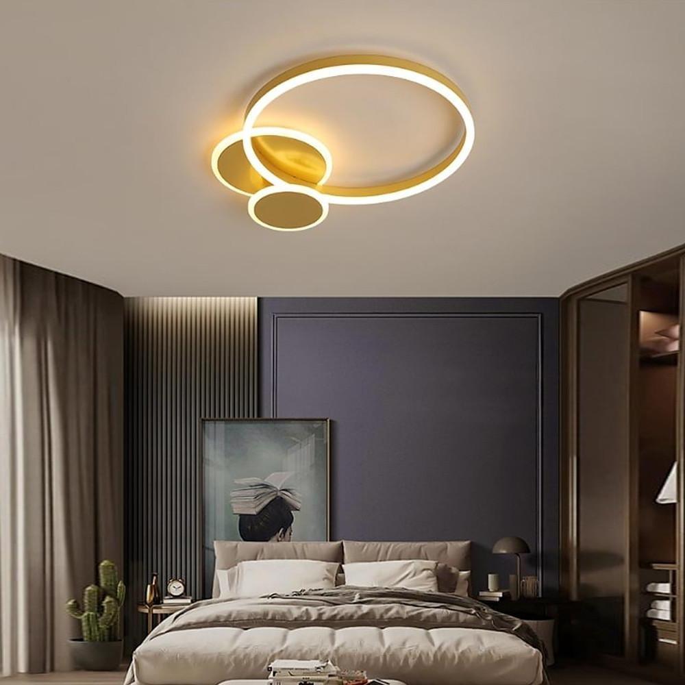 Overlapping Circles Flush Mount Ceiling Light Metal LED