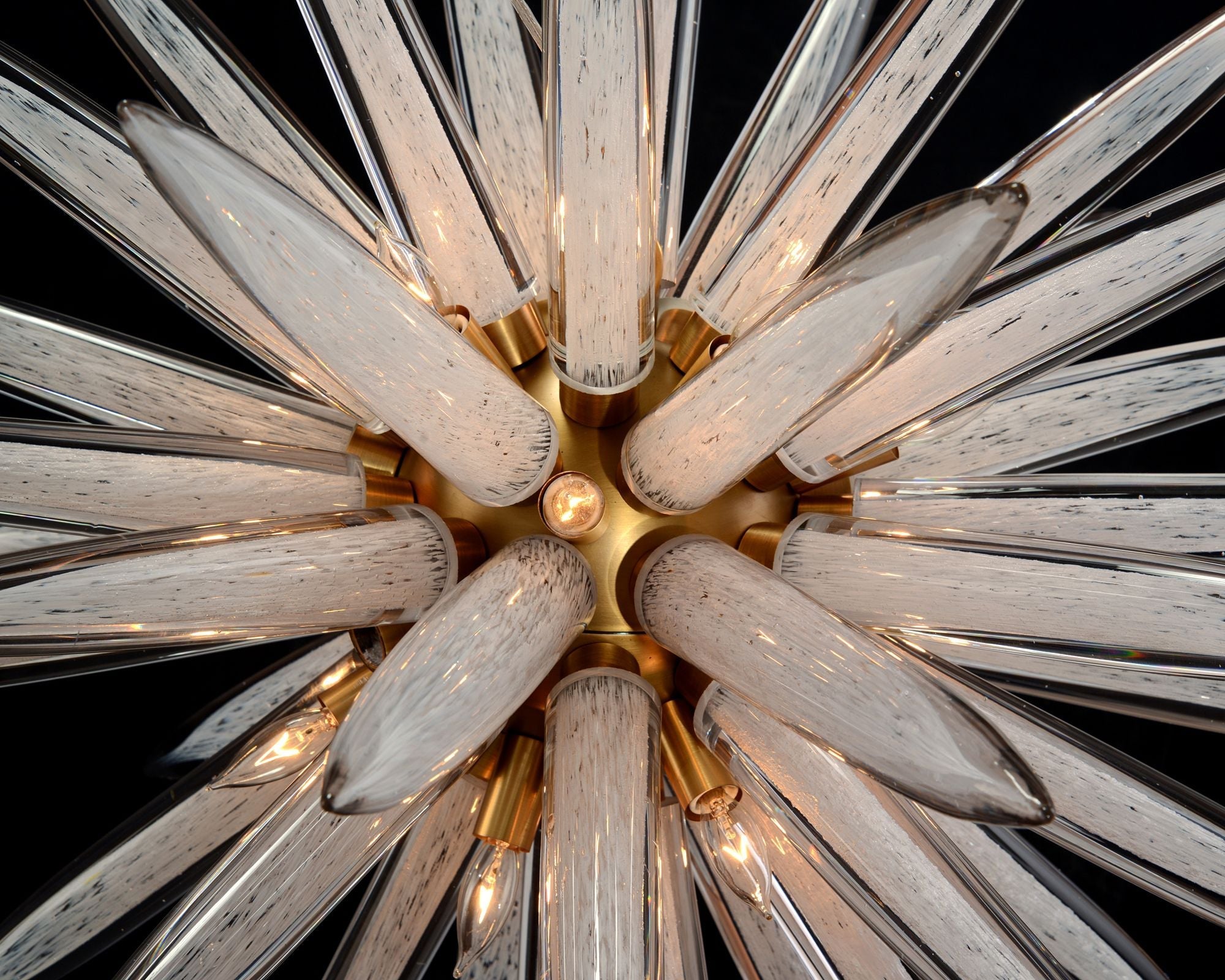 36" Wide Bronze 16-Light Modern Starburst Chandelier