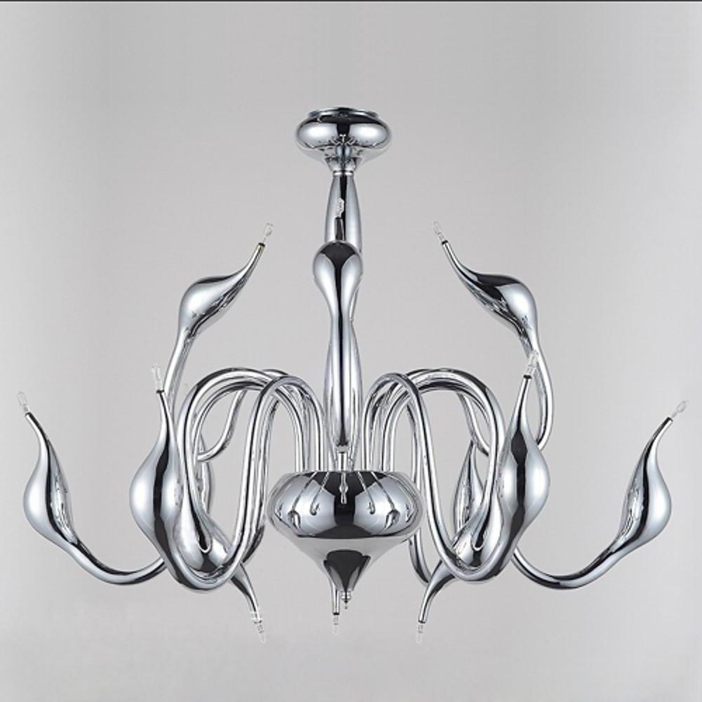 24-Inch Chrome Modern Iron Chandelier