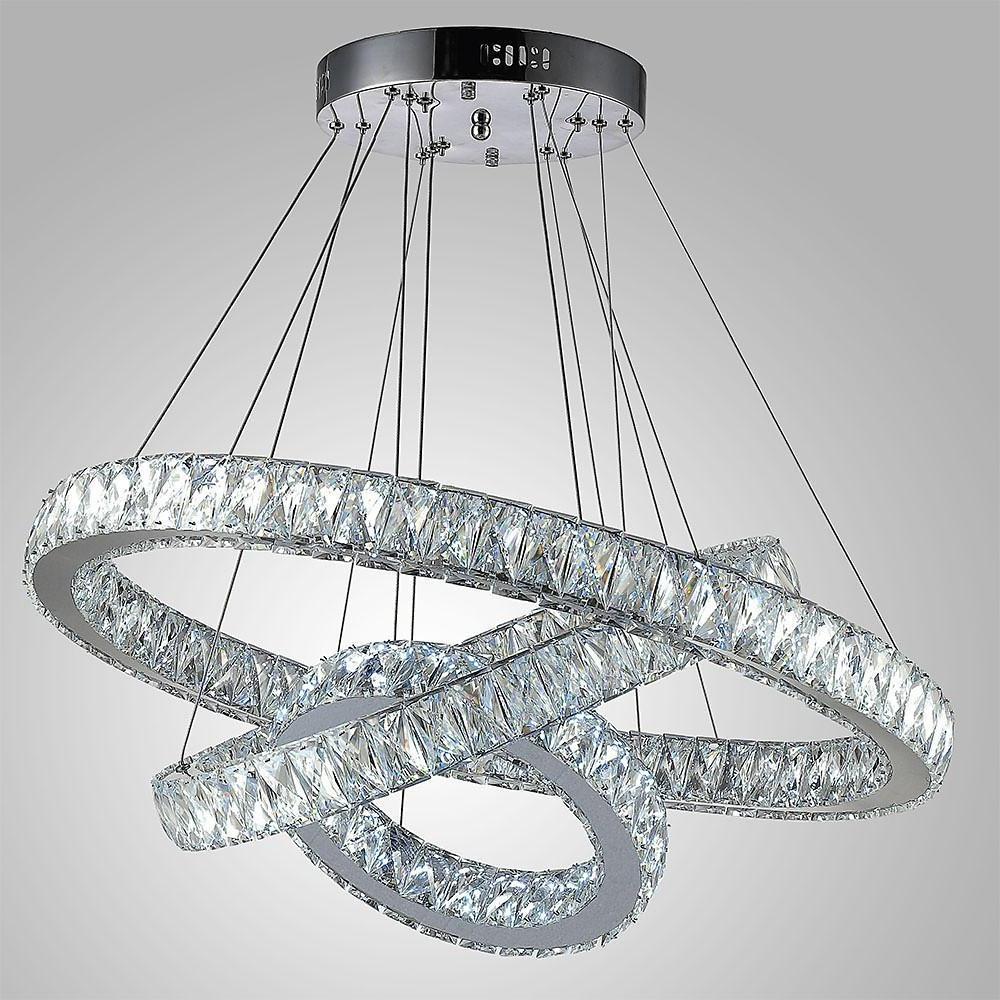 Interwoven Circle Design Chandelier Large Foyer Metal