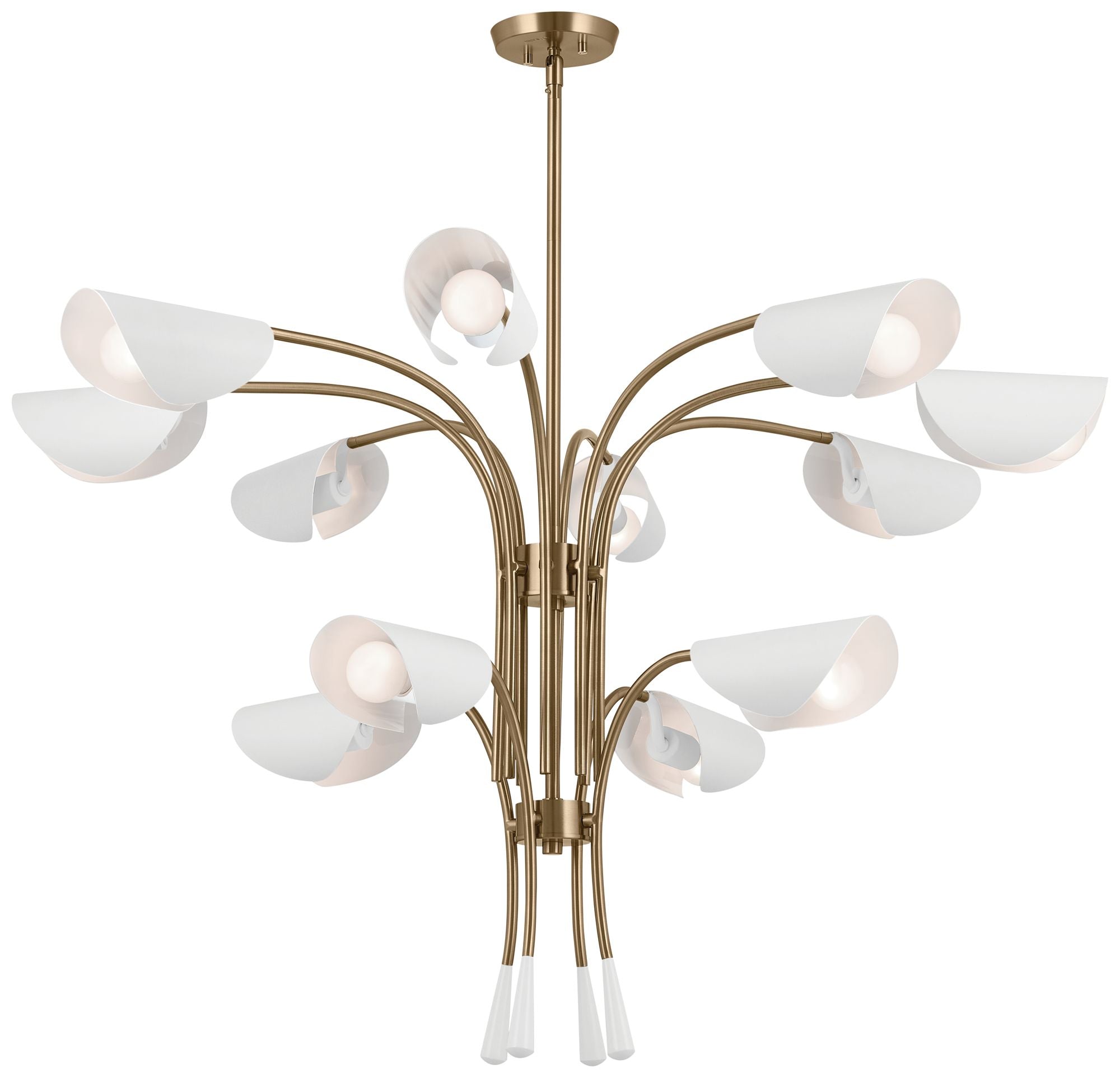 Arcus 46.25-Inch 12-Light Chandelier in Champagne