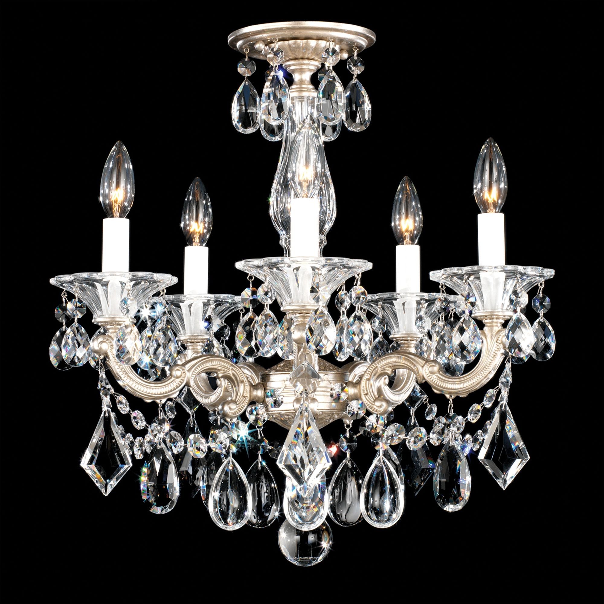 La Scala 19.5"H X 5-Light Crystal Mount Chandelier