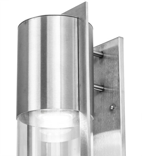 Cilindro Rossetto 1-Light 30.00" Brushed Stainless Steel Wall Sconce detail view 3