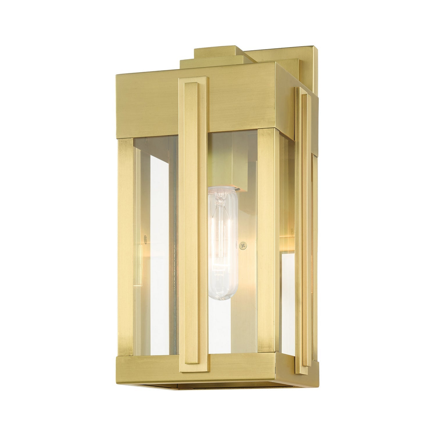 Lexington 1-Light 13.25" Natural Brass Outdoor Wall Sconce detail view 3