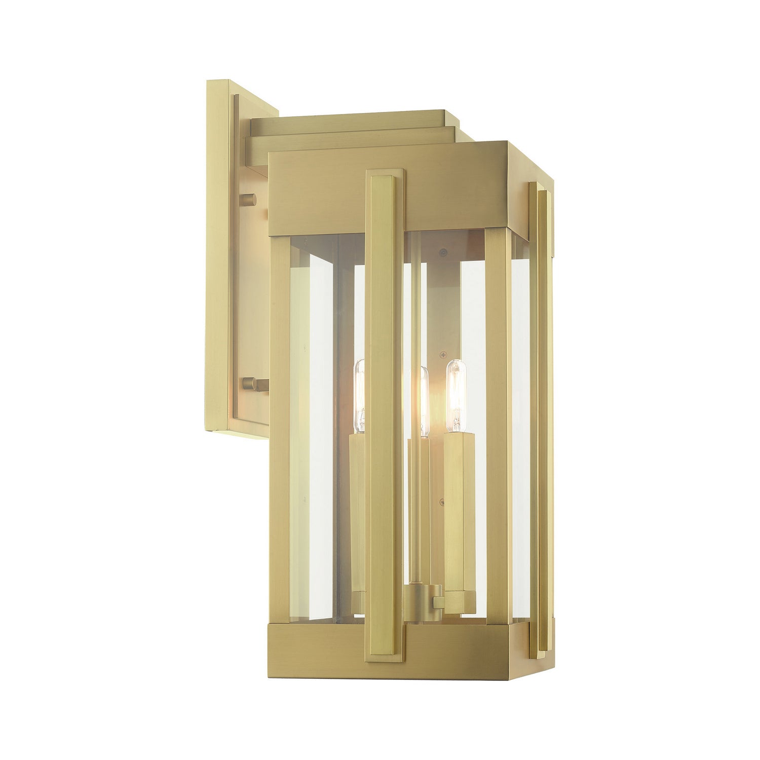 Lexington 3-Light 22.50" Natural Brass Outdoor Wall Sconce detail view 6