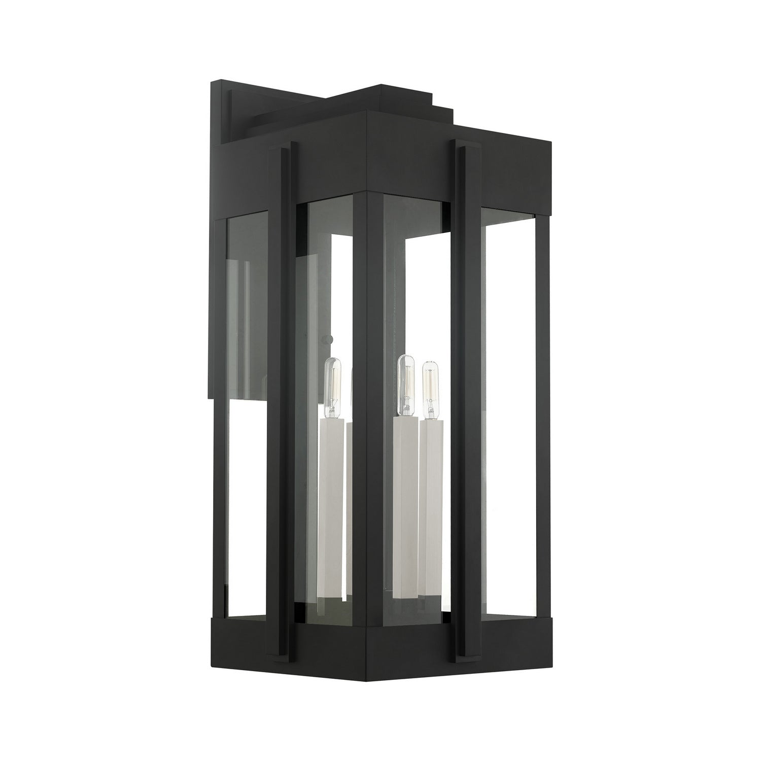 Lexington 4-Light 28.50" Black Outdoor Wall Sconce detail view 2
