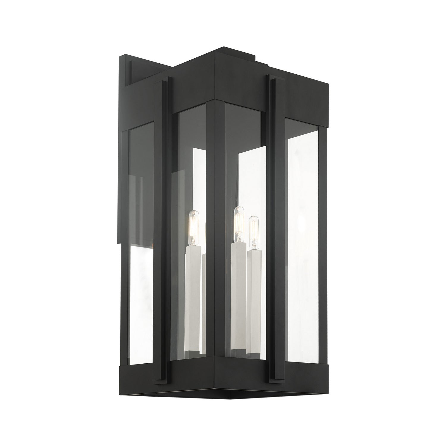 Lexington 4-Light 28.50" Black Outdoor Wall Sconce detail view 4