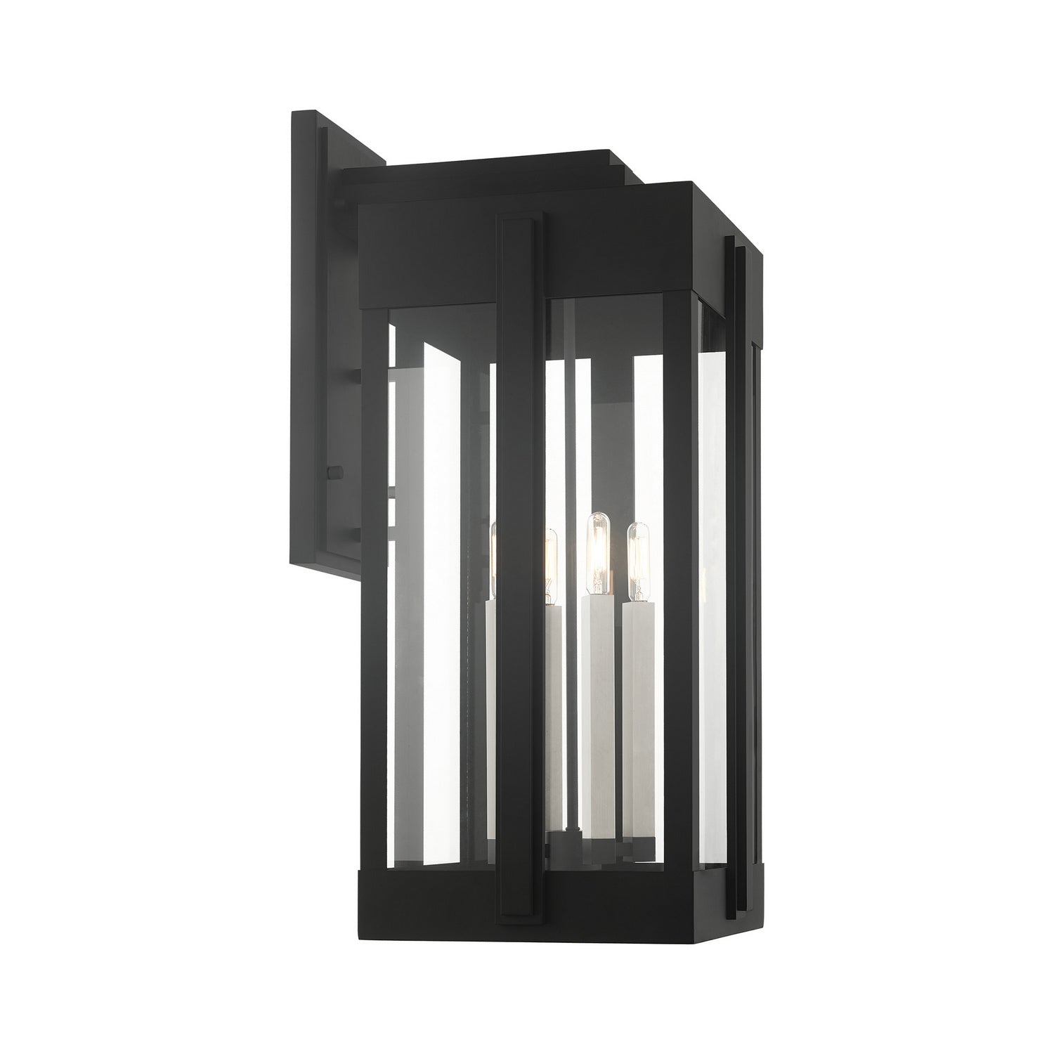 Lexington 4-Light 28.50" Black Outdoor Wall Sconce detail view 6