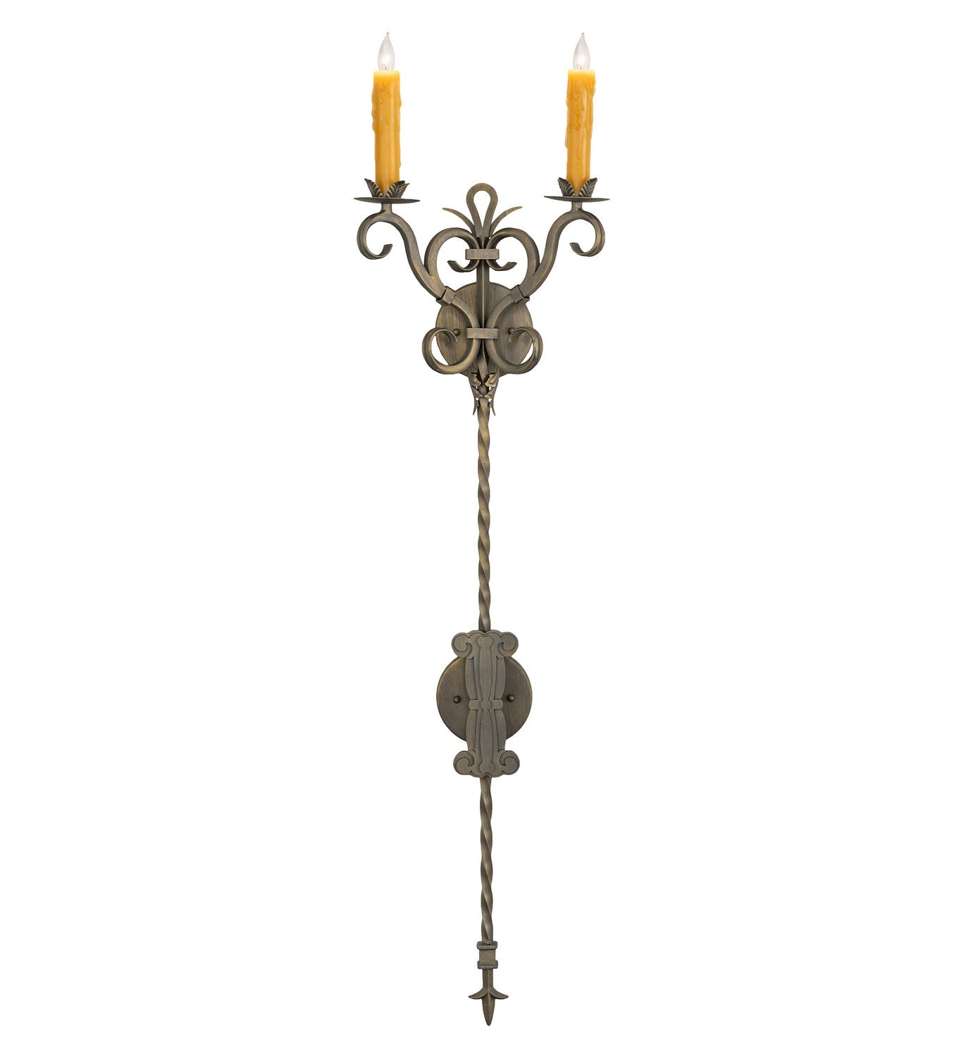 2-Light 2-Light 48.00" Antique Brass Wall Sconce detail view 2