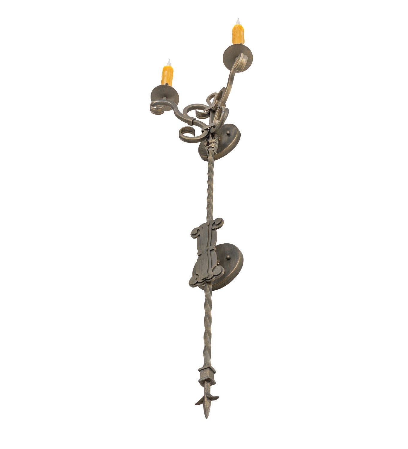 2-Light 2-Light 48.00" Antique Brass Wall Sconce detail view 3