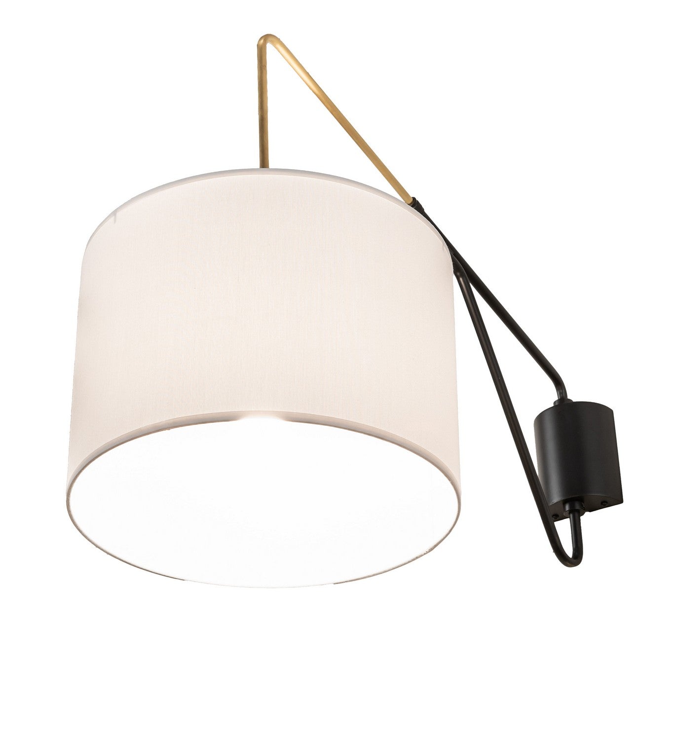 1-Light 22.00" Solar Black/Brushed Brass Wall Sconce detail view 4
