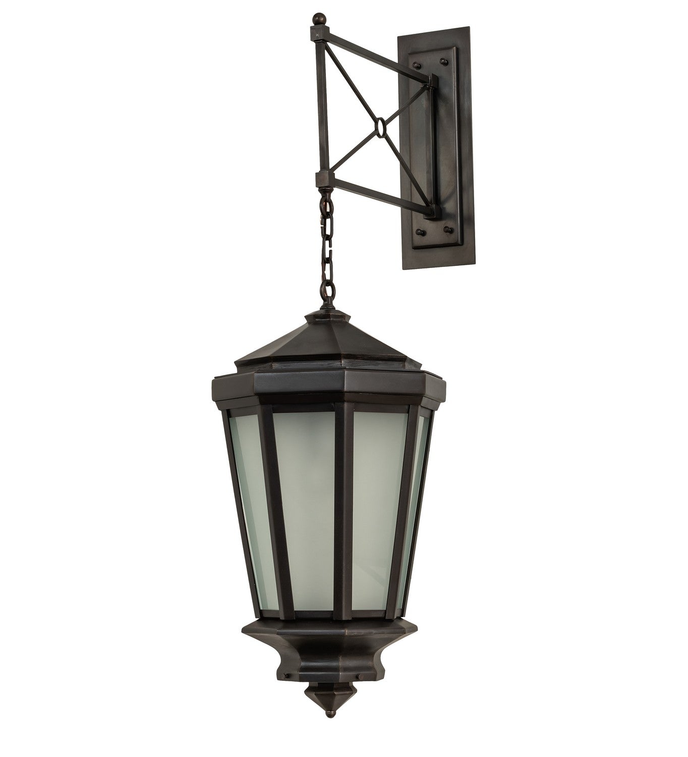 1-Light 50.00" Black On Brass Wall Sconce detail view 2