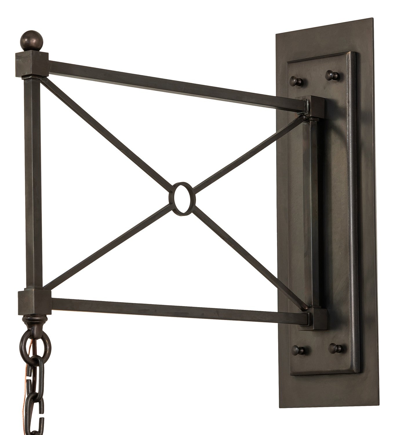 1-Light 50.00" Black On Brass Wall Sconce detail view 4