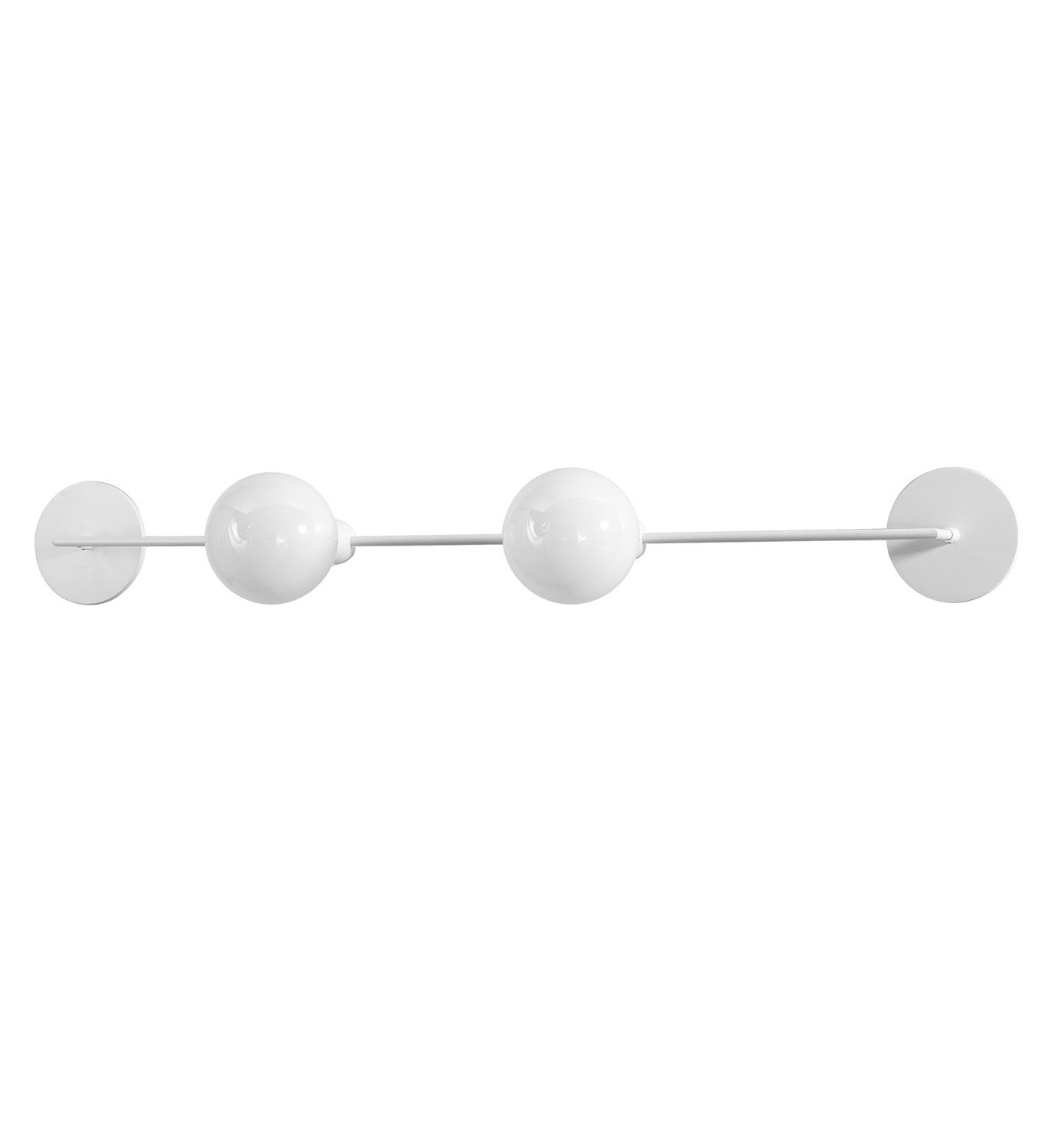 2-Light 2-Light 5.00" Gloss White LED Wall Sconce detail view 2
