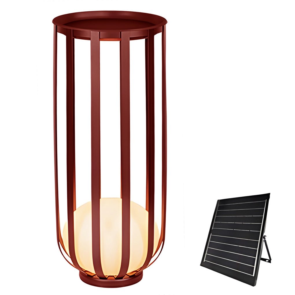 Industrial Solar Outdoor LED Floor Lantern Floor Lamp